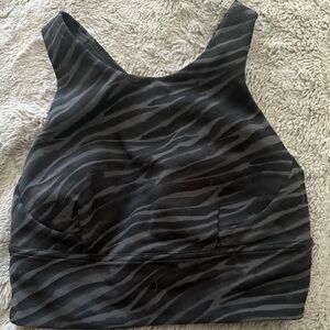 Black Zebra Print Women's Top